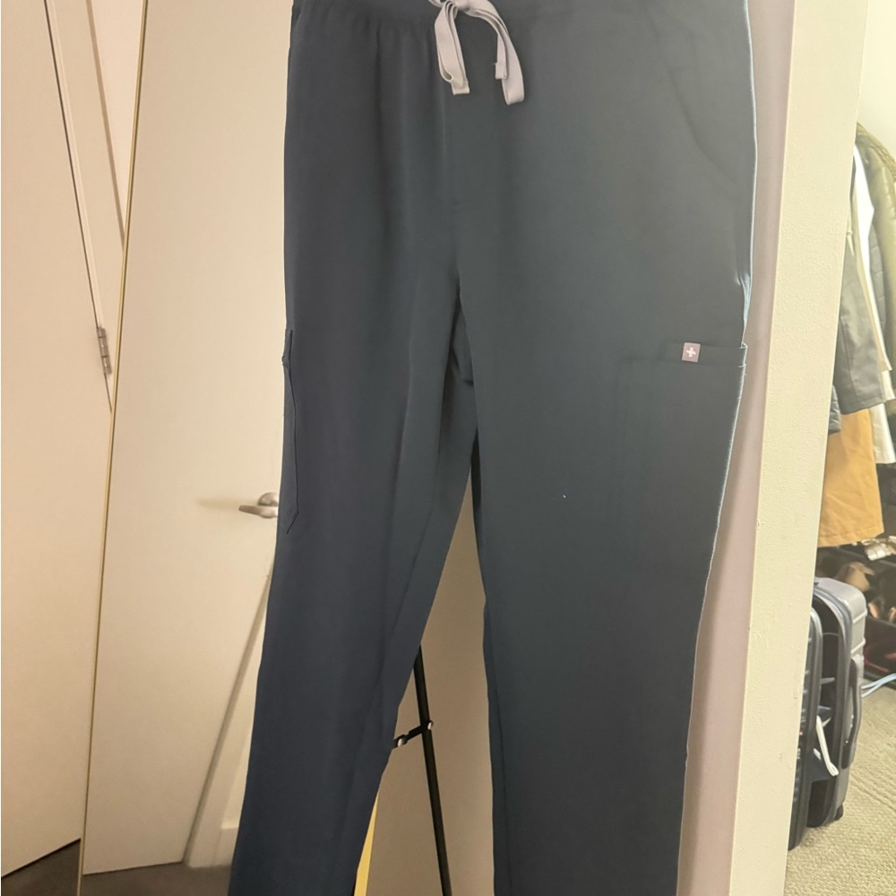 Figs womens high waisted yola Pants - Dark Blue
